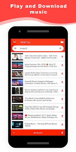 Tube Music Downloader - Tubeplay mp3 Downloader screenshot 1