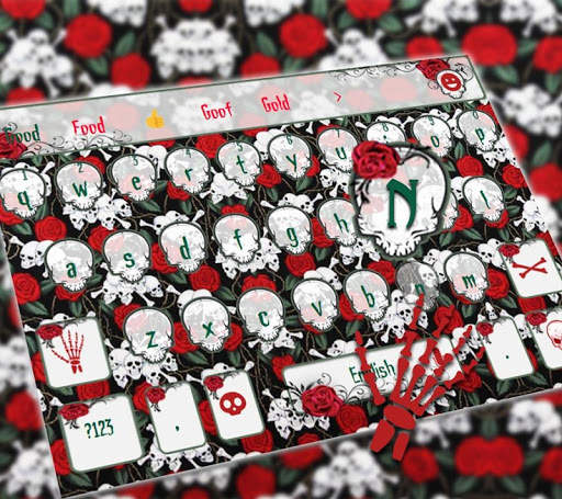 RED ROSE SKULL Live Wallpaper Theme screenshot 2