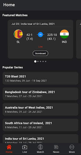 Live Cricket TV - Live Cricket Score, CrickBall screenshot 2
