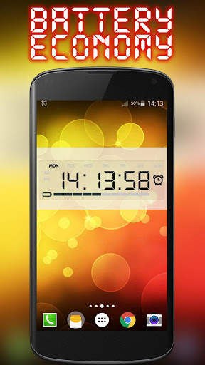 Battery Saving Digital Clocks Live Wallpaper screenshot 1