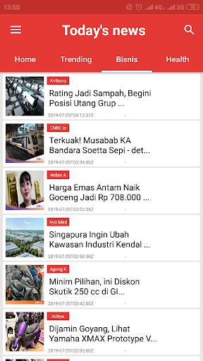 Today's news screenshot 4