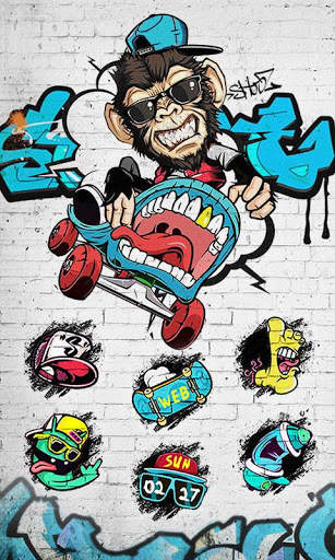 Street Art GO Launcher Theme 1 تصوير الشاشة