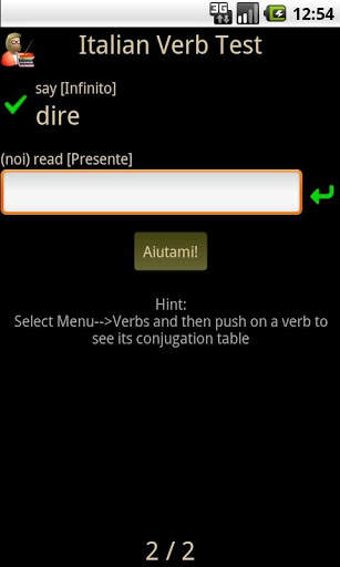 Italian Verb Test Lite screenshot 3
