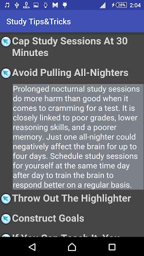Study Tips&Tricks screenshot 2