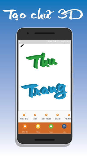 Tạo chữ 3D - Làm chữ 3D nghệ thuật screenshot 1