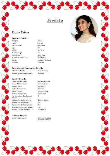 Muslim Marriage Biodata Maker screenshot 2