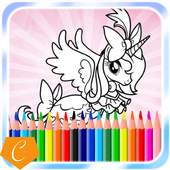Coloring Unicorn Pony Page 1.3