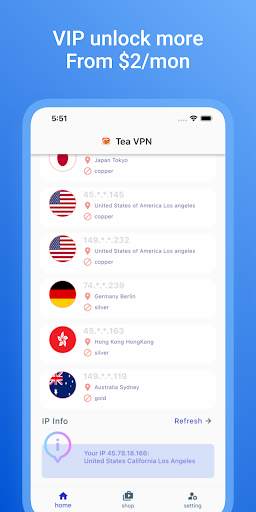 Tea VPN - Flutter VPN APP screenshot 7