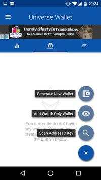 Universe - Ethereum Wallet 3 تصوير الشاشة