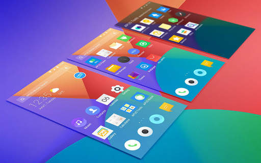 Purple & Red Colorblock - APUS Launcher theme screenshot 2