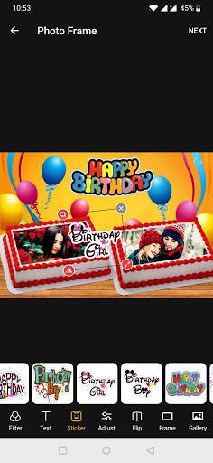 Birthday Dual Photo Frames screenshot 5