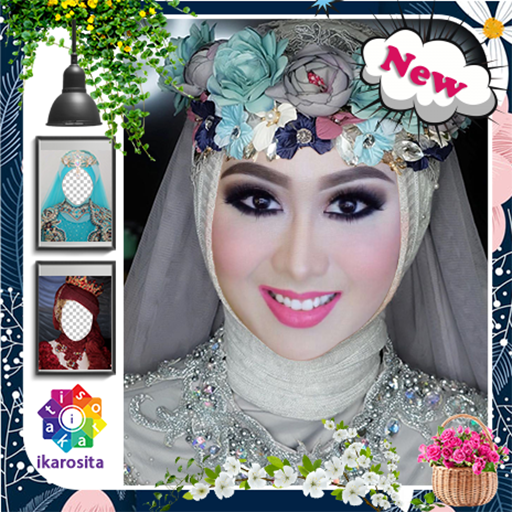 Hijab Wedding Frame Editor أيقونة
