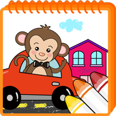 Coloring game - Vehicle land icon