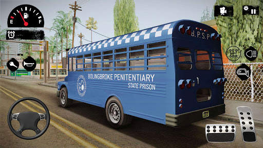 Police Bus Simulator Transport Driving Free Game screenshot 4