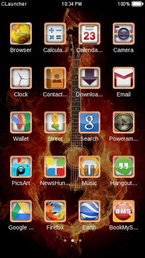 Fire Guitar Theme HD screenshot 3