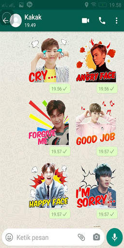 Chat Sticker WA Astro Kpop Boy Band WAStickerApps screenshot 4