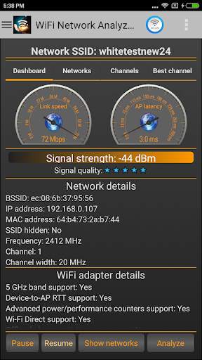 WiFi Analyzer Classic screenshot 3