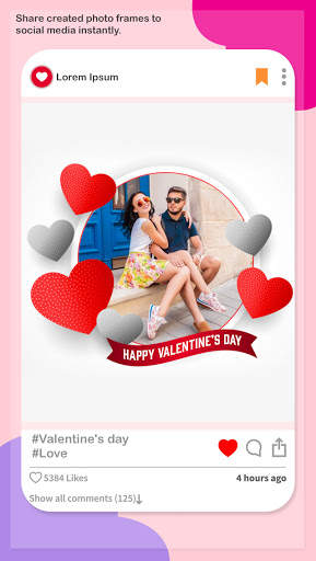 Valentine Day Photo Frame 2021 screenshot 6