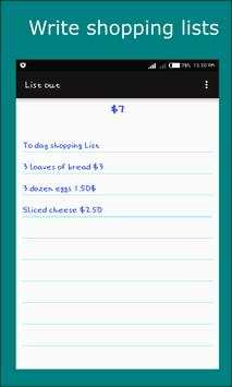 ListApp - paper sheet screenshot 1