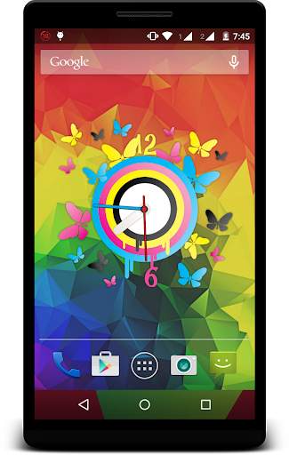 Butterfly Clock Live Wallpaper screenshot 2