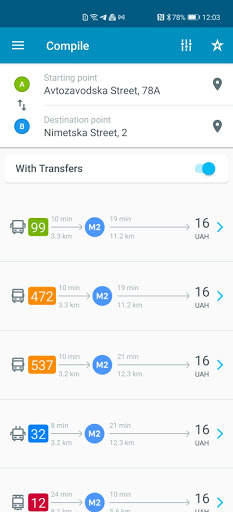 EasyWay public transport screenshot 6