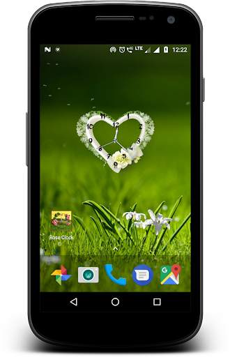 Rose clock live wallpaper screenshot 1