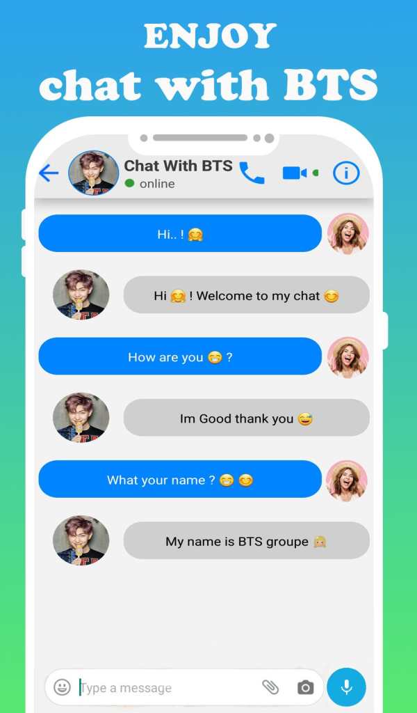 fake call live chat video with bts-prank screenshot 4