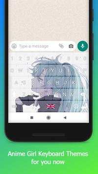 Anime Girl Keyboard Theme screenshot 1