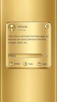 (FREE) GO SMS GOLD 2018 THEME screenshot 4