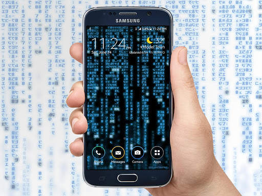 Digital Matrix Code Rain Live Wallpaper screenshot 3