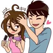 Love Romance Sticker logo