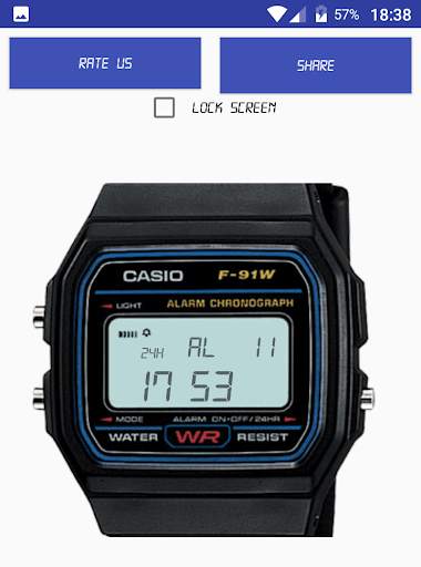 Casio F-91W Watch Widget screenshot 5