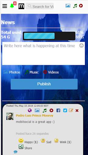 mobilsocial social network screenshot 1