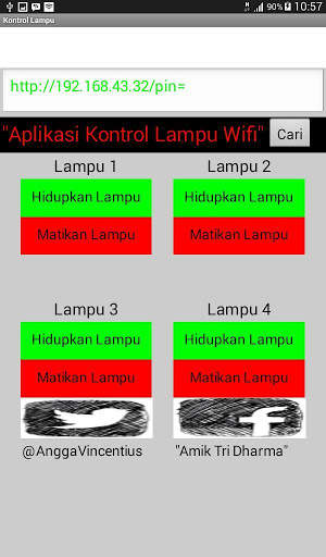 APLIKASI SISTEM KONTROL LAMPU MENGGUNAKAN WIFI screenshot 2