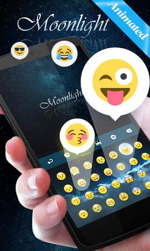 Moonlight GO Keyboard Animated Theme स्क्रीनशॉट 4