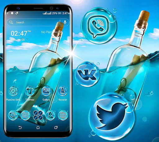 Message in a Bottle Sea Theme screenshot 1
