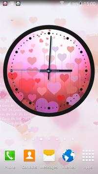 Theme Hearts Clock 1 تصوير الشاشة