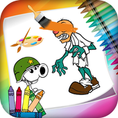 Coloring book for Zombies Vs Plant icon