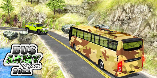 Army Bus Oleng Driving 2021:Military Bus Simulator screenshot 1