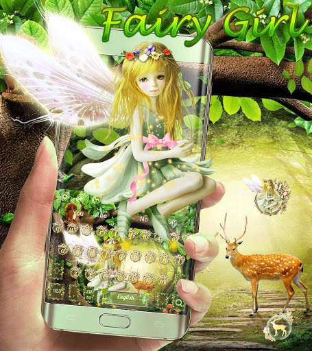 Fairy Girl Flower theme Keyboard screenshot 2
