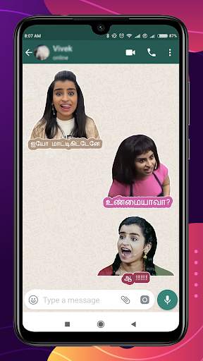 Sivaangi tamil WAStickerapps screenshot 8