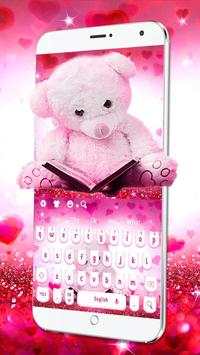 Lovely Teddy White Bear Keyboard 2 تصوير الشاشة