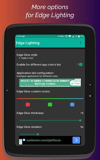 Edge Lighting for non-Edge phone 14 تصوير الشاشة