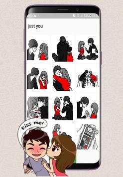 Love Romance Sticker for WhatsApp - Kiss and Hugs screenshot 5