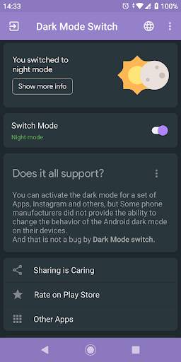 Dark Mode Switch - Night mode Activator, Instagram screenshot 5