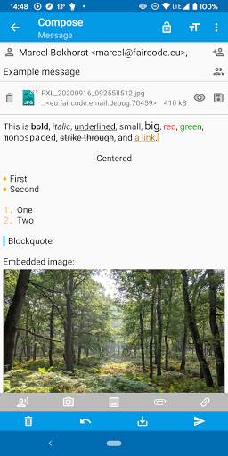 FairEmail - open source, privacy oriented email screenshot 8