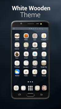 Free White Wooden Launcher Theme screenshot 4