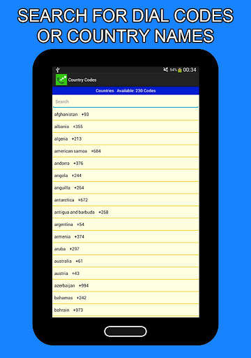 Country Codes - International скриншот 2