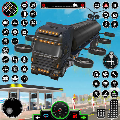 Oil Tanker Flying Truck Games screenshot 1