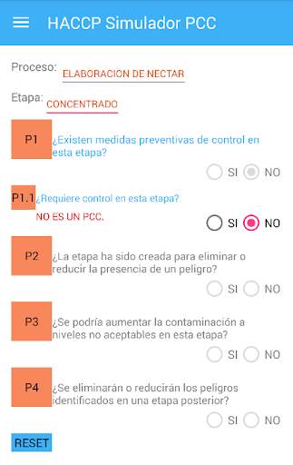 HACCP Simulador PCC screenshot 1